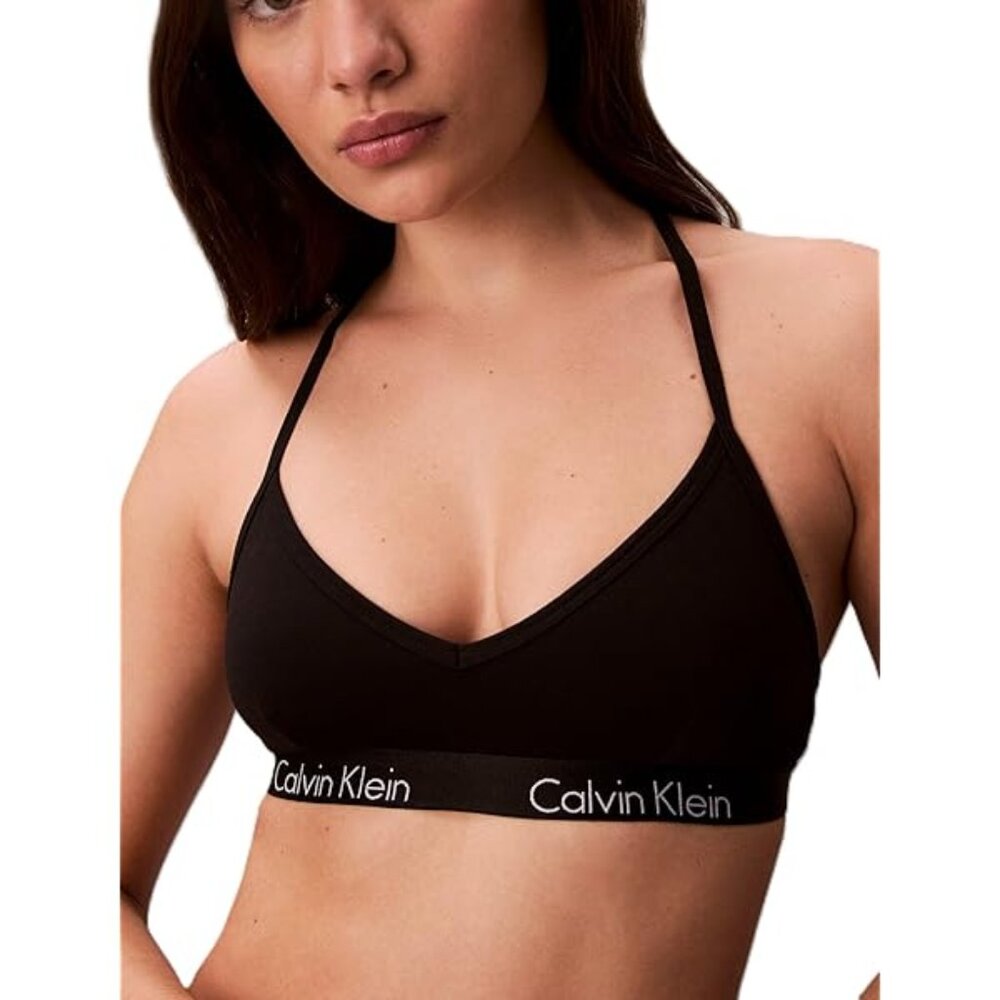 The Calvin Klein Icon Cotton Modal Lightly Lined Triangle Bralette SIZE M
